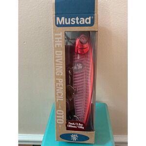 Mustad The Diving Pencil OTO 180 F Shiny Blood 7in 3.8oz Floating Saltwater Lure